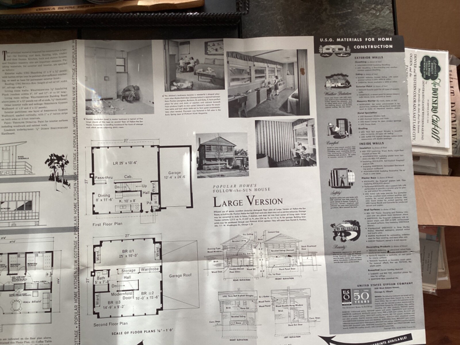 1952 Sketch Plans, Popular Home’s Kitchen-View Cottage