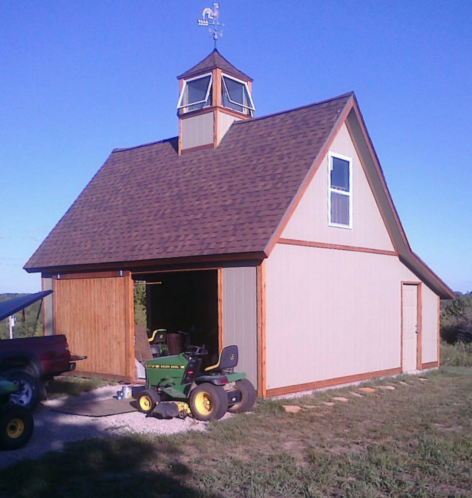 Two Backyard Mini-Barn Plans – Complete Pole-Barn Construction Blueprints (B12)