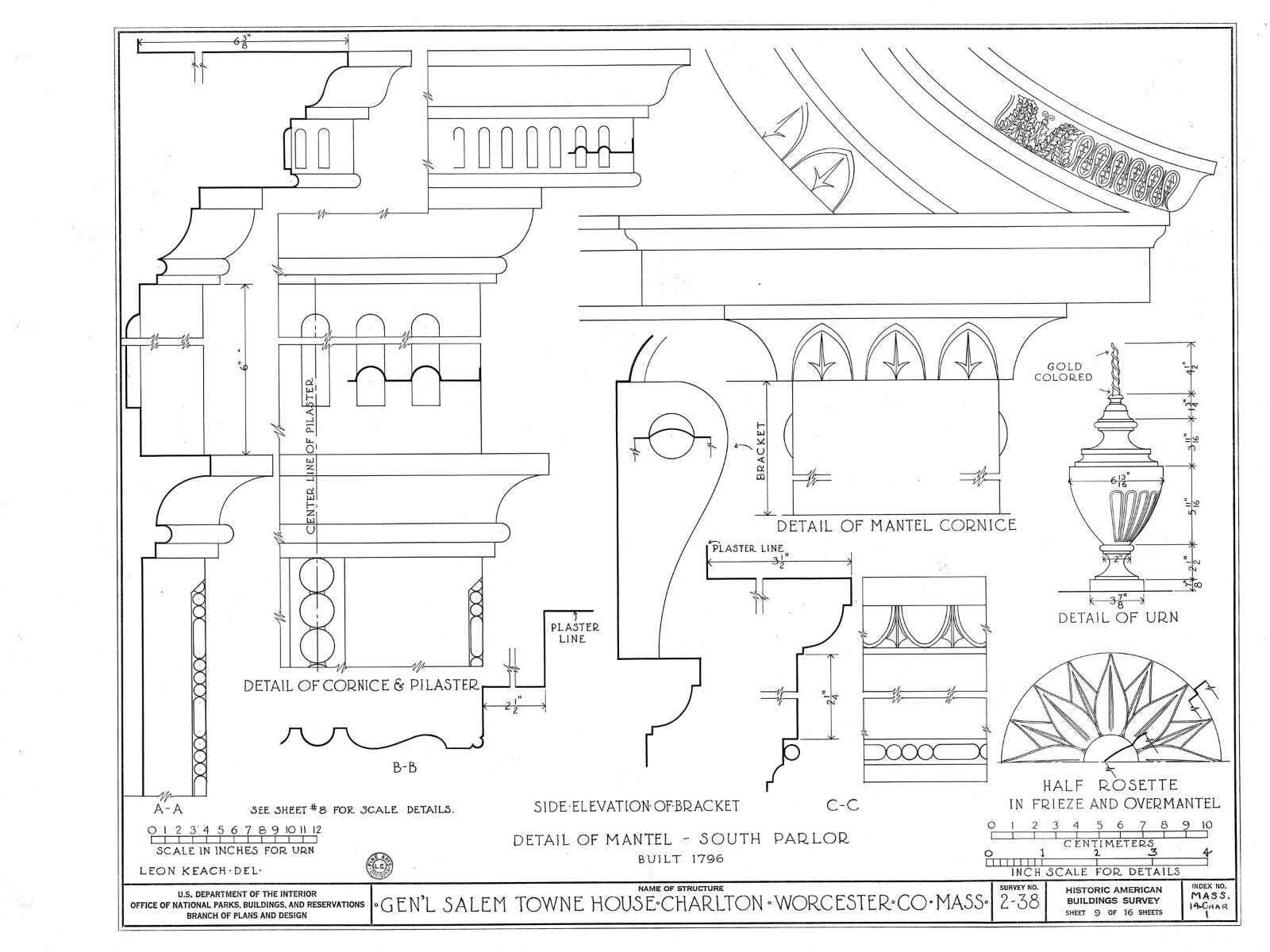 Federal style wood house, Traditional Colonial home, architectural blueprints