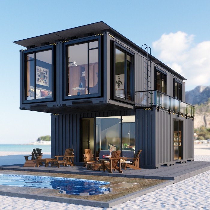Container house plans – 2 bedrooms – 3 bathrooms – Digital PDF File