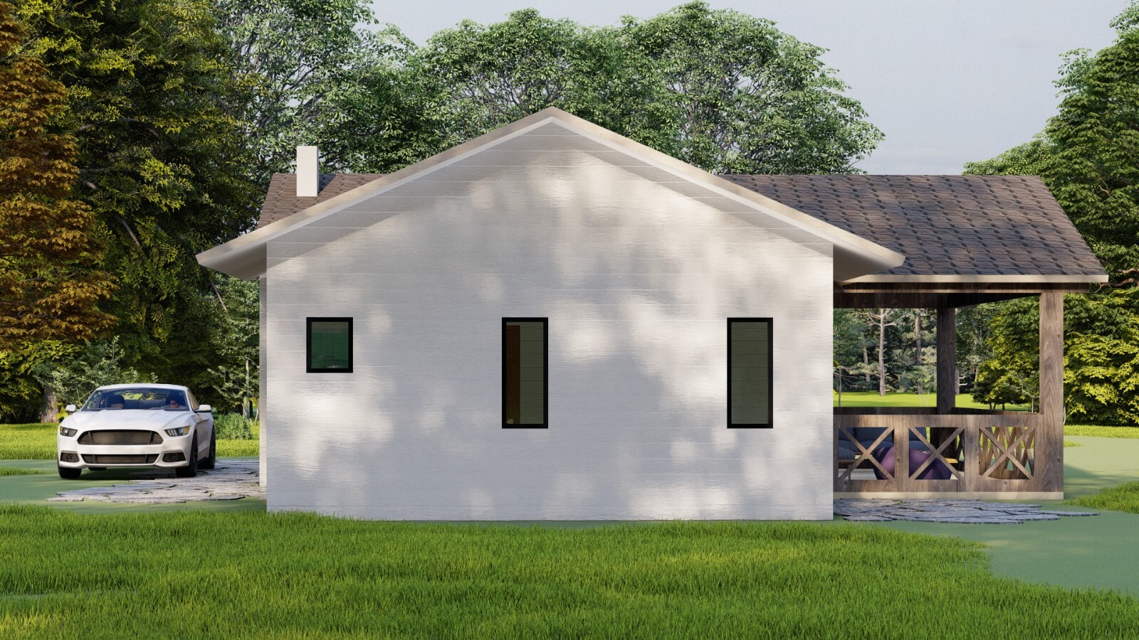 33×69 House plans — 4 Bedroom 3 Bath — 1587 sq ft — PDF Floor Plan