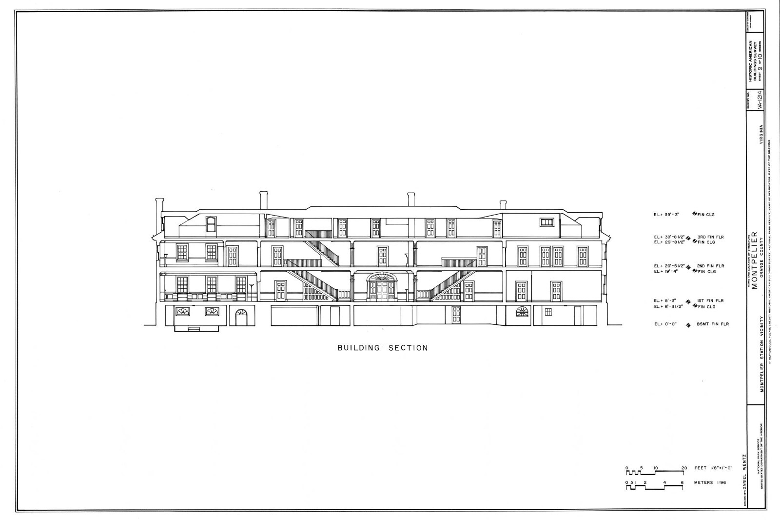 Montpelier, a Southern Colonial Country Mansion, printed architectural plans