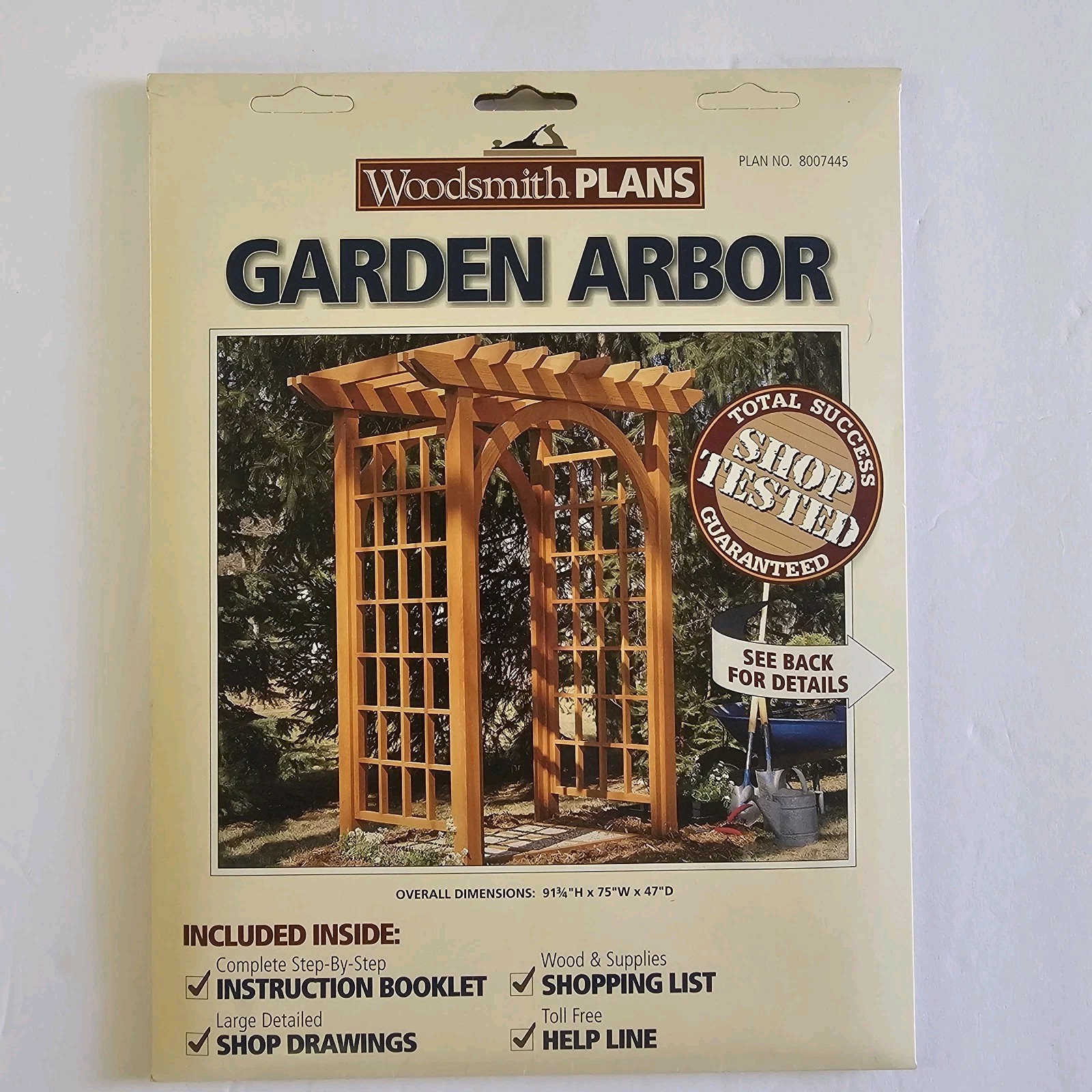 Woodmith Plans #8007445 Garden Arbor DIY Step By Step Instructions