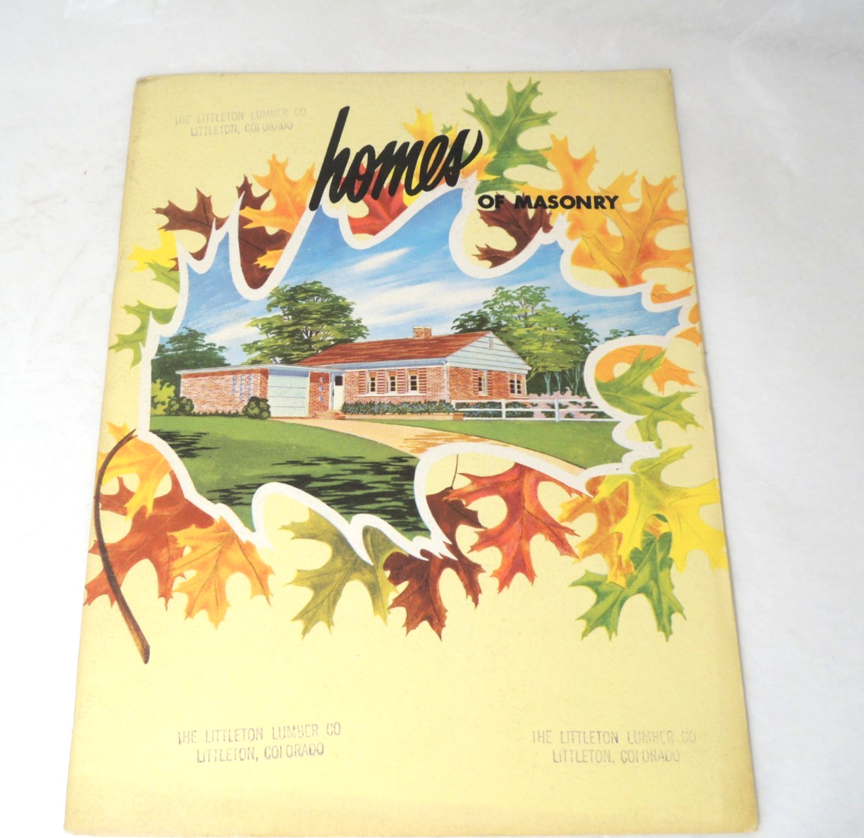 Masonry Homes 1952 MCM designs National Plan Service 24 pp. Illustrated