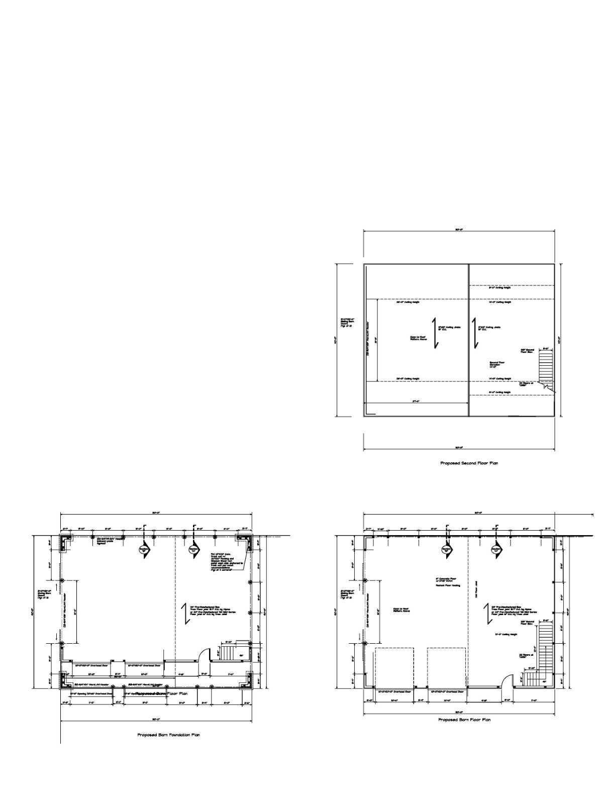 40X50 50X40 BARN PLANS GAMBREL ROOF PLAN POLE BARN CONSTRUCTION #17-PB4050-GMB-1