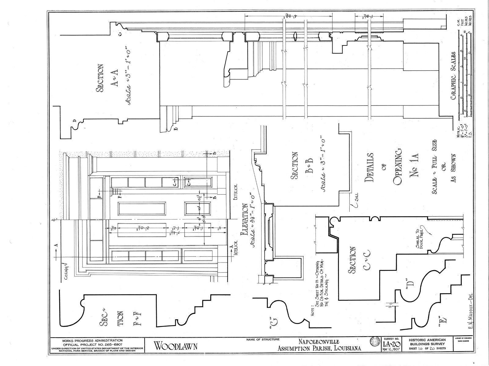 Woodlawn Plantation, LA, architectural plans, traditional southern style home