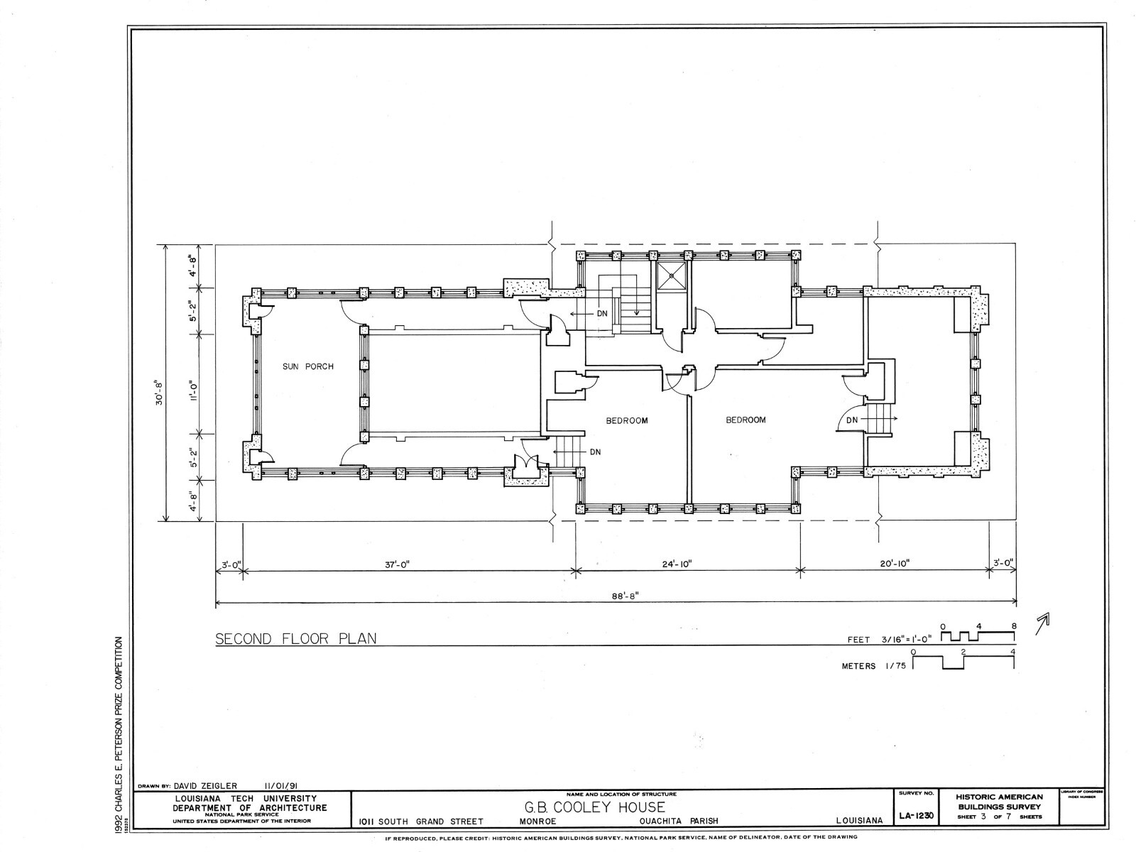 Prairie Style home by Walter Burley Griffin, 5 bedrooms, brick/wood house plans