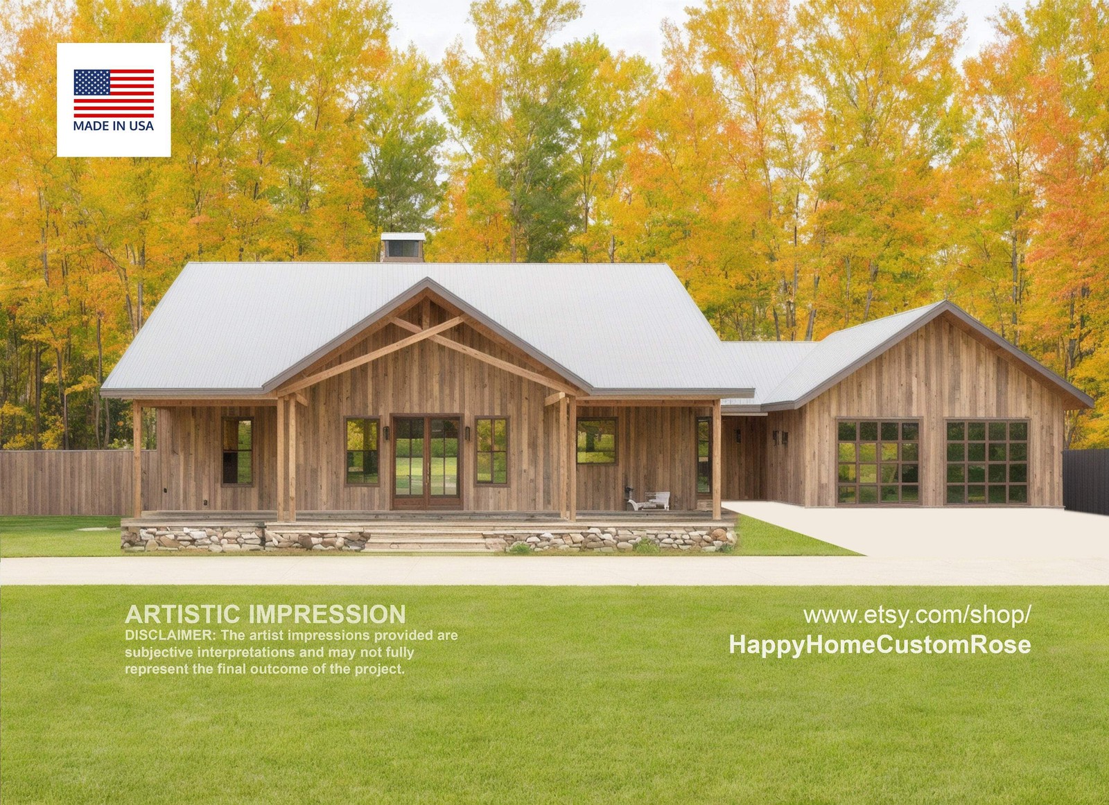 Cypress Barndominium – 82′ x 35′ House Plan Design – 3 Bed 2.5 Bath 1870 SF – Dr