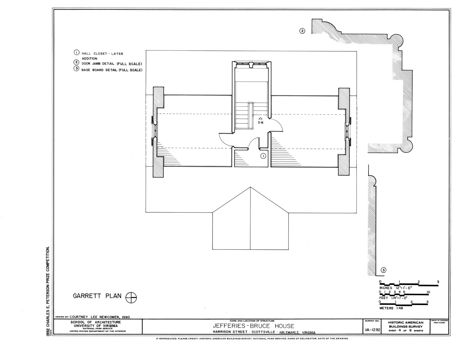 Federal Style Brick Home, southern style house plans, detailed blueprints