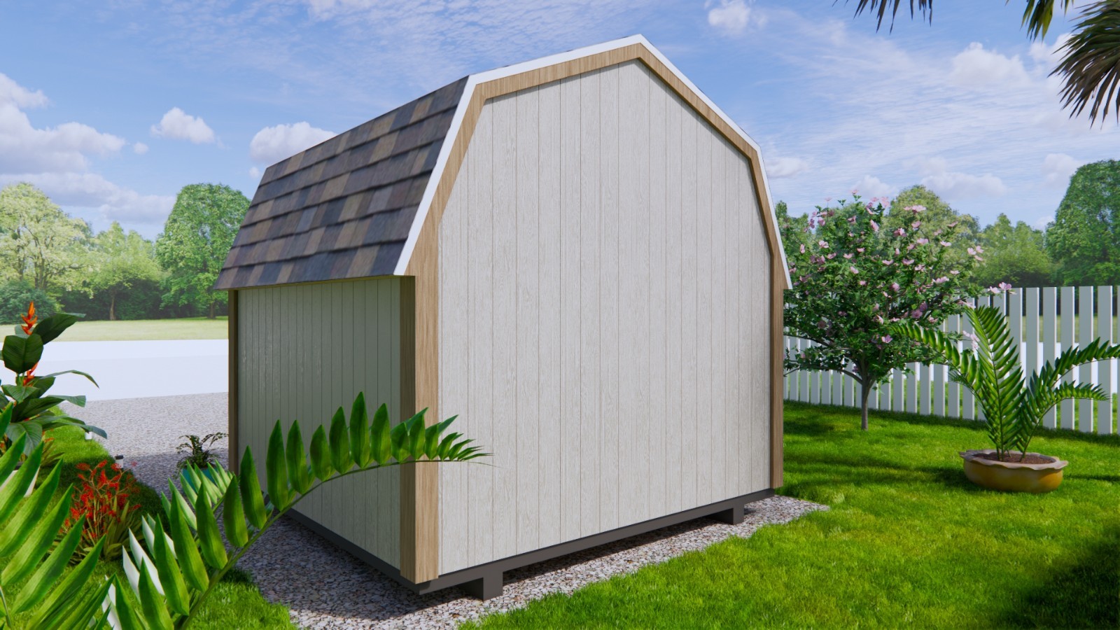 DIY 8×8 Shed Plan (Gambrel Roof Barn) | PDF + Material List + A4 Printed Guide