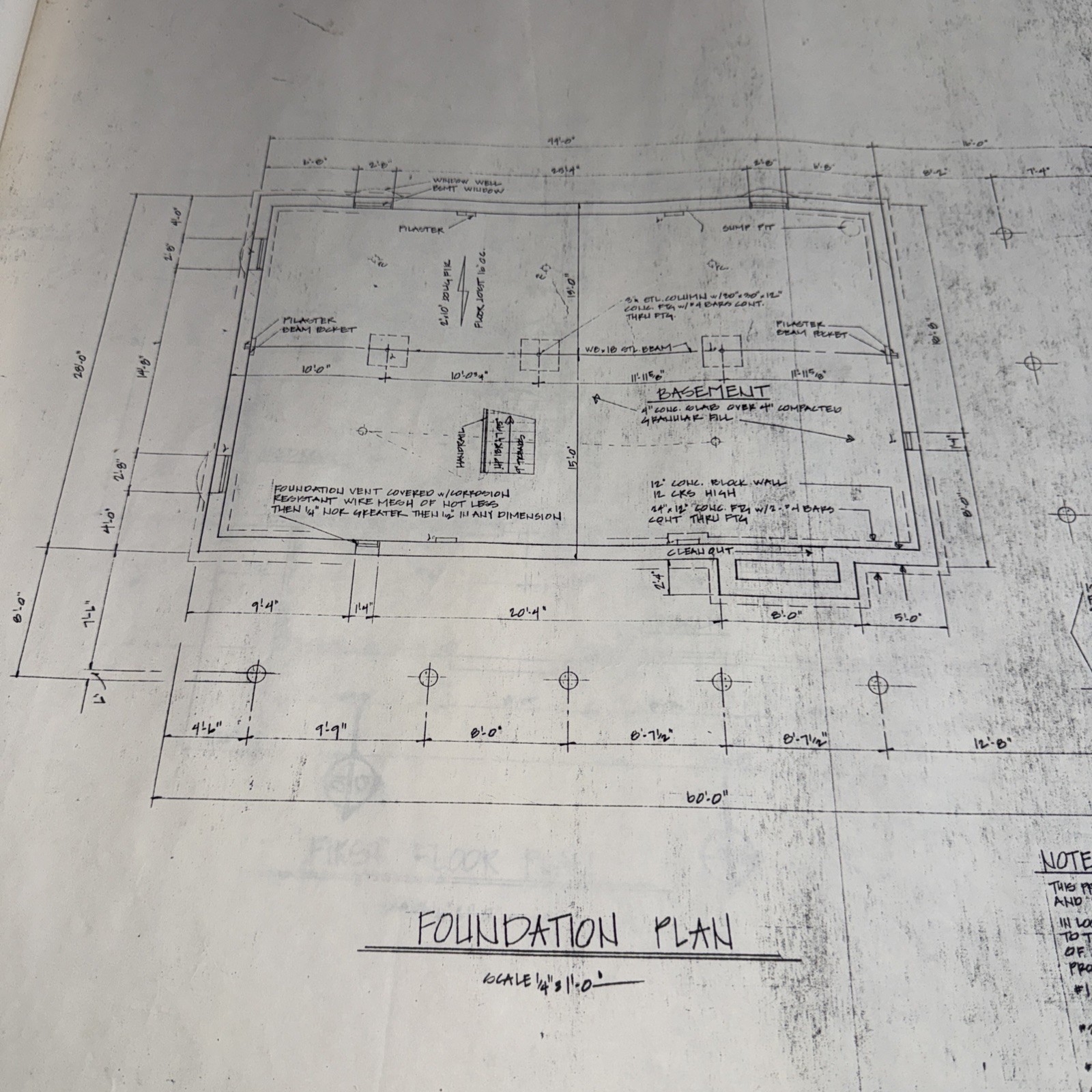 Vintage LOG HOME 44’x28’ w/Loft House Complete Set Of Blueprints Builder Plans