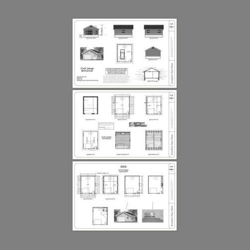 20×24 1-Car Garage — 480 sq ft — PDF Floor Plan — Model 3A