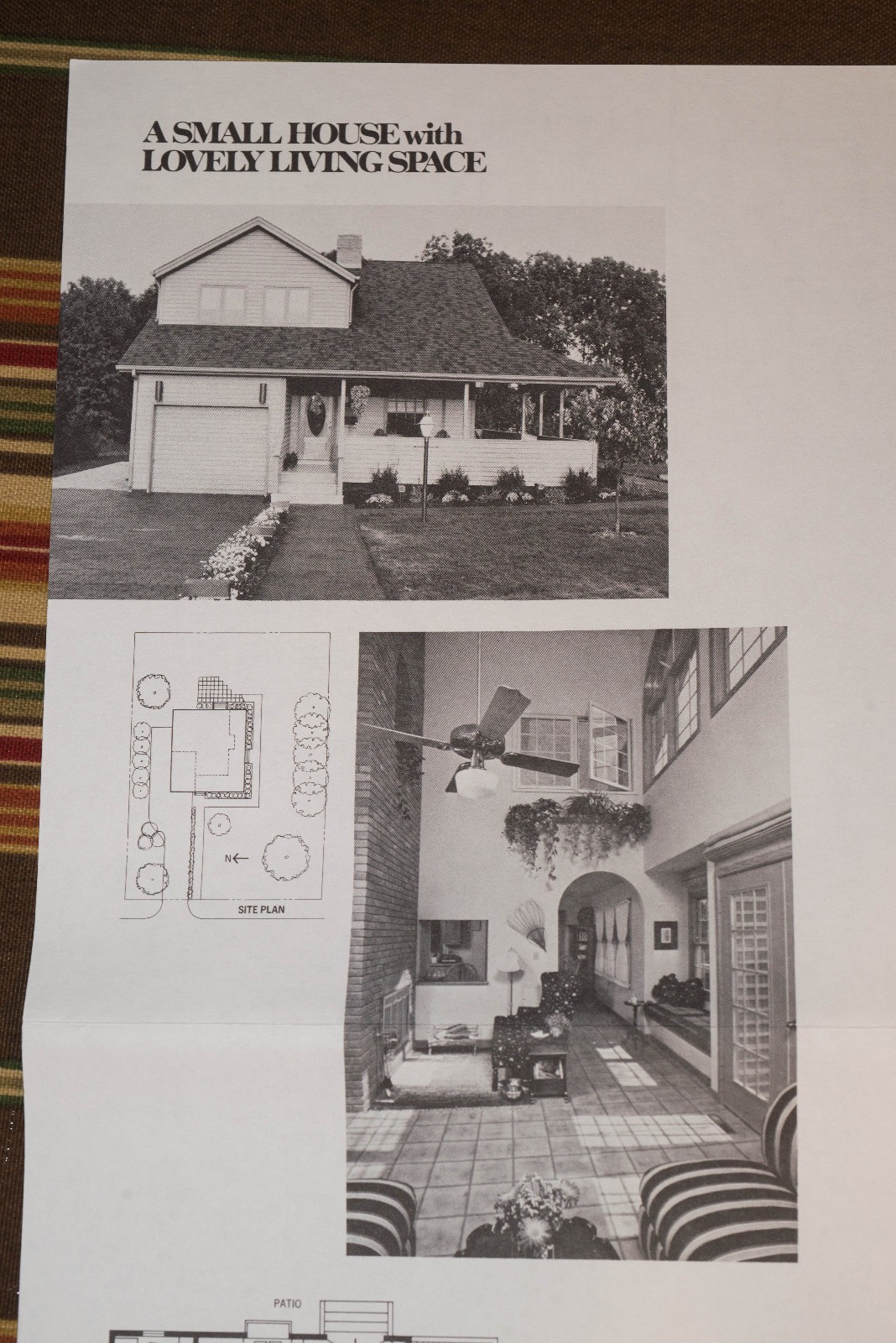 Vintage Women’s Day House Plans, Blue Print, A Small House WD Award Winner, 1982