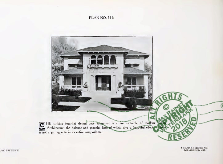De Luxe (1924) Flats + Duplex homes CATALOG Apartments Architect Design + Plans