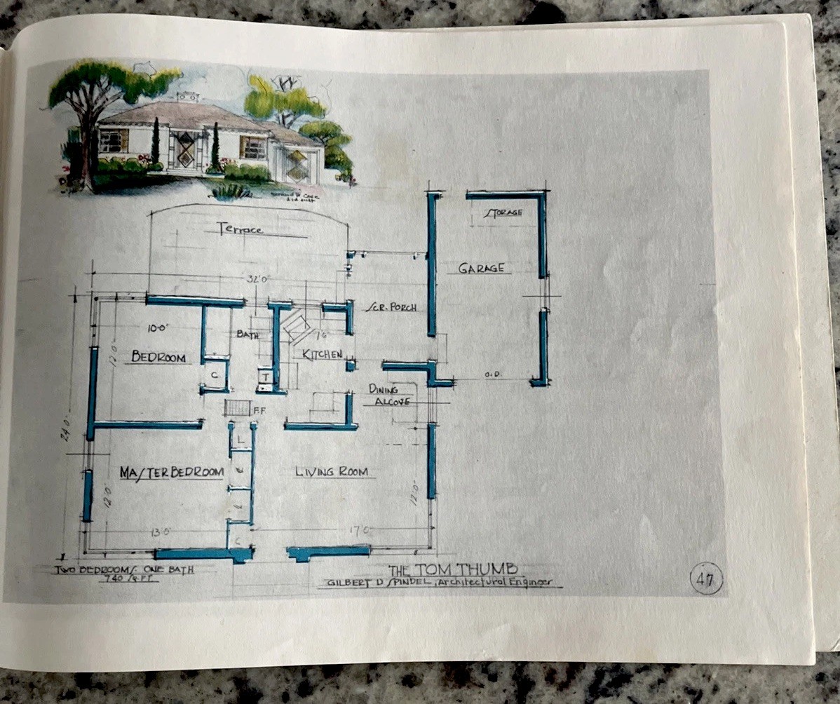 Vintage 1945 Future Homes Co Home Plan Catalog MCM Ranchers 50 Colorful Drawings