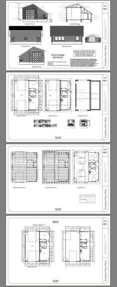 34×42 1 RV Garage – 1 Bedr Apartment – 1,400 sq ft – PDF Floor Plan – Model 2C