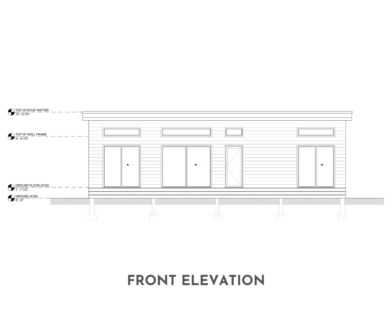 Modern Cabin House, 16′ x 40′, 640 Sq Ft, Tiny House, Architectural Plans