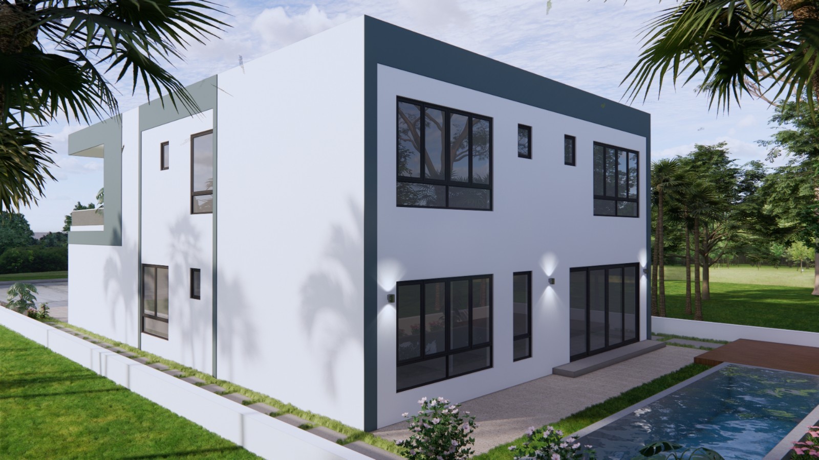 39×56 Feet House Plans 3d 12×17 Meter 5 Beds 7 Baths A4 Printed PDF & CAD Plan