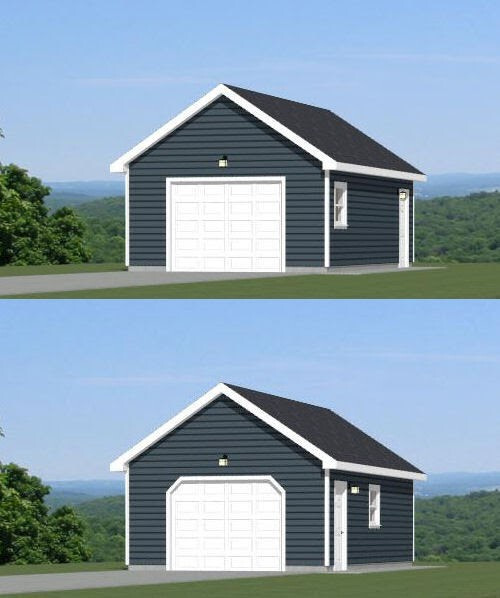 16×28 1-Car Garage — 448 sq ft — PDF Floor Plan — Model 5C