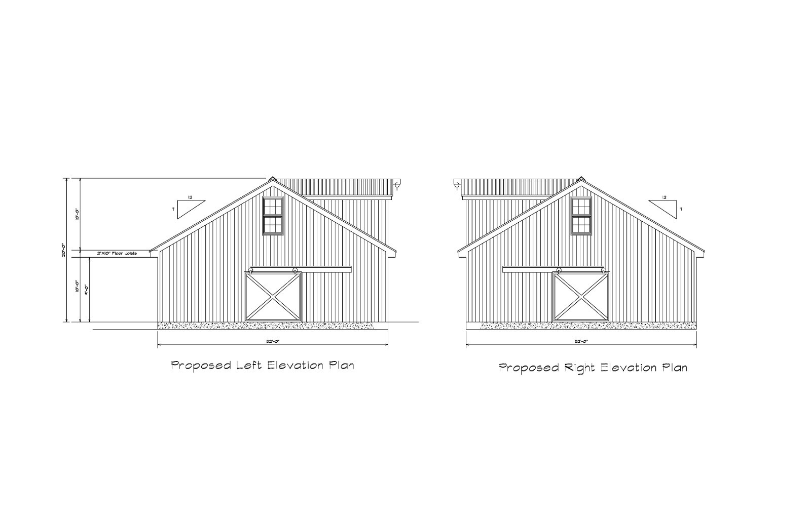 32X48 48X32 HORSE BARN PLAN GABLE POLE BARN CONST #17-PB3248-HB-GBL-7
