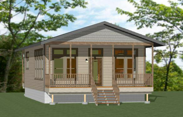24×36 House — 2 Bedroom 1 Bath — 864 sq ft — PDF Floor Plan — Model 3