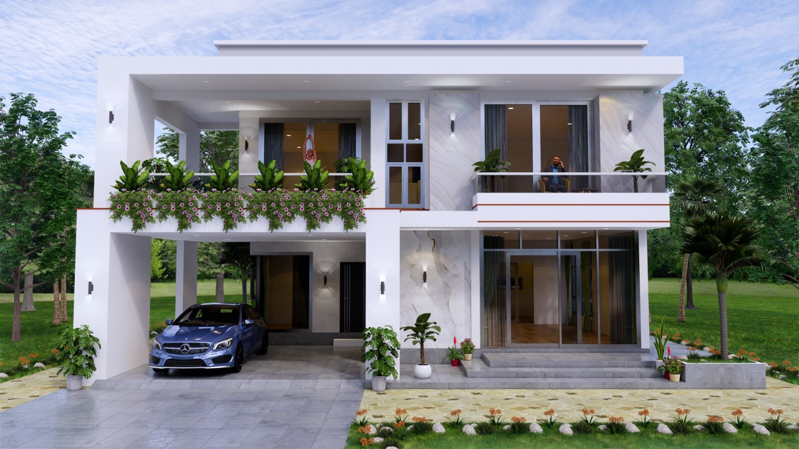House Design Plan 12×11 Meter 40×36 Feet 4 Bedrooms PDF Plan (A4 Hard Copy)