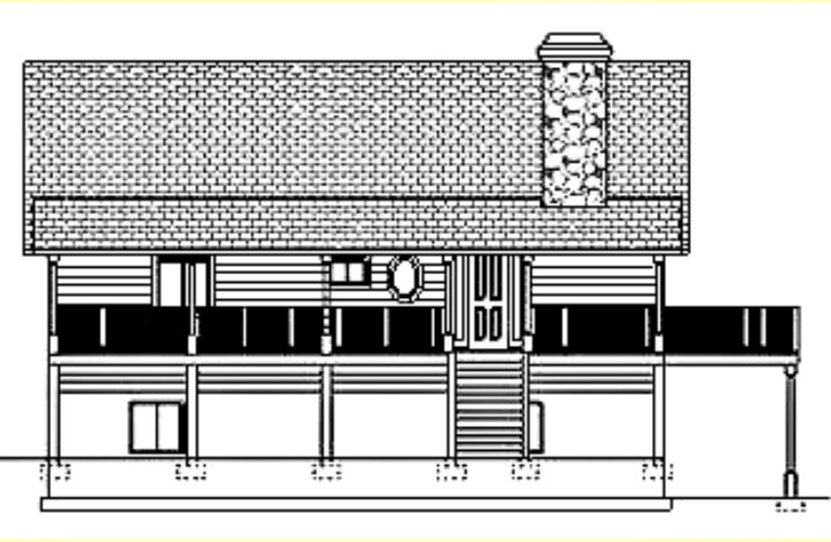 26 x 46 Cabin Plans with Deck, Porch, Loft and Basement