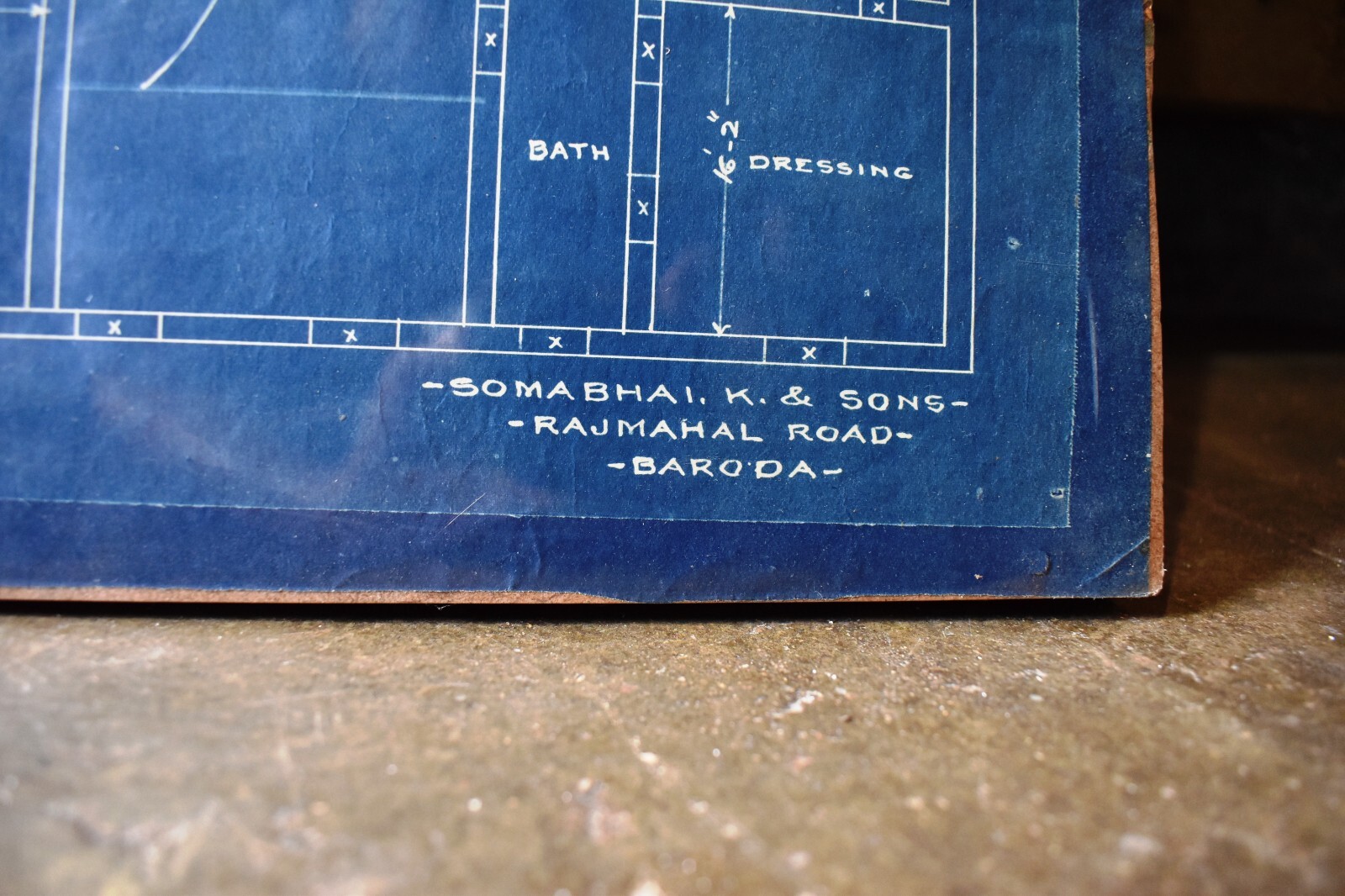Antique Lal Bagh Palace Indore Architectural Plan & Lay-Out First Floor 1926 Old