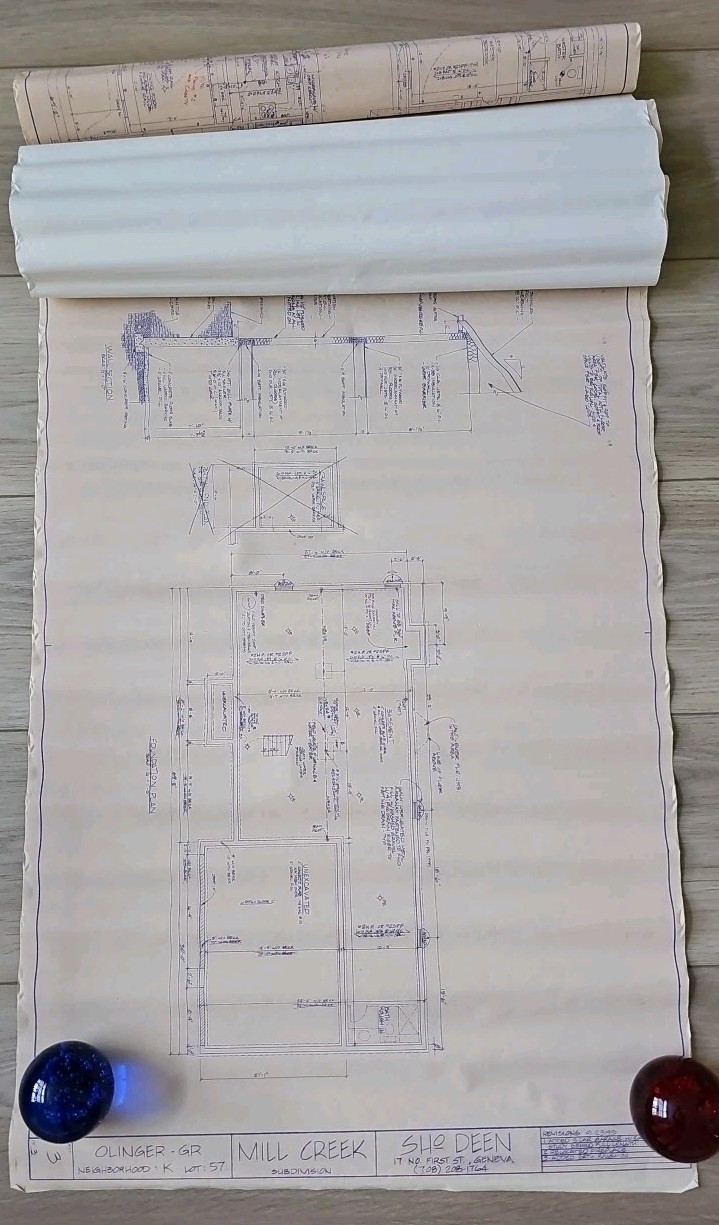 1995 Home Builder Blueprints Architectural Drawings Set Of 3 w Revisions SHODEEN