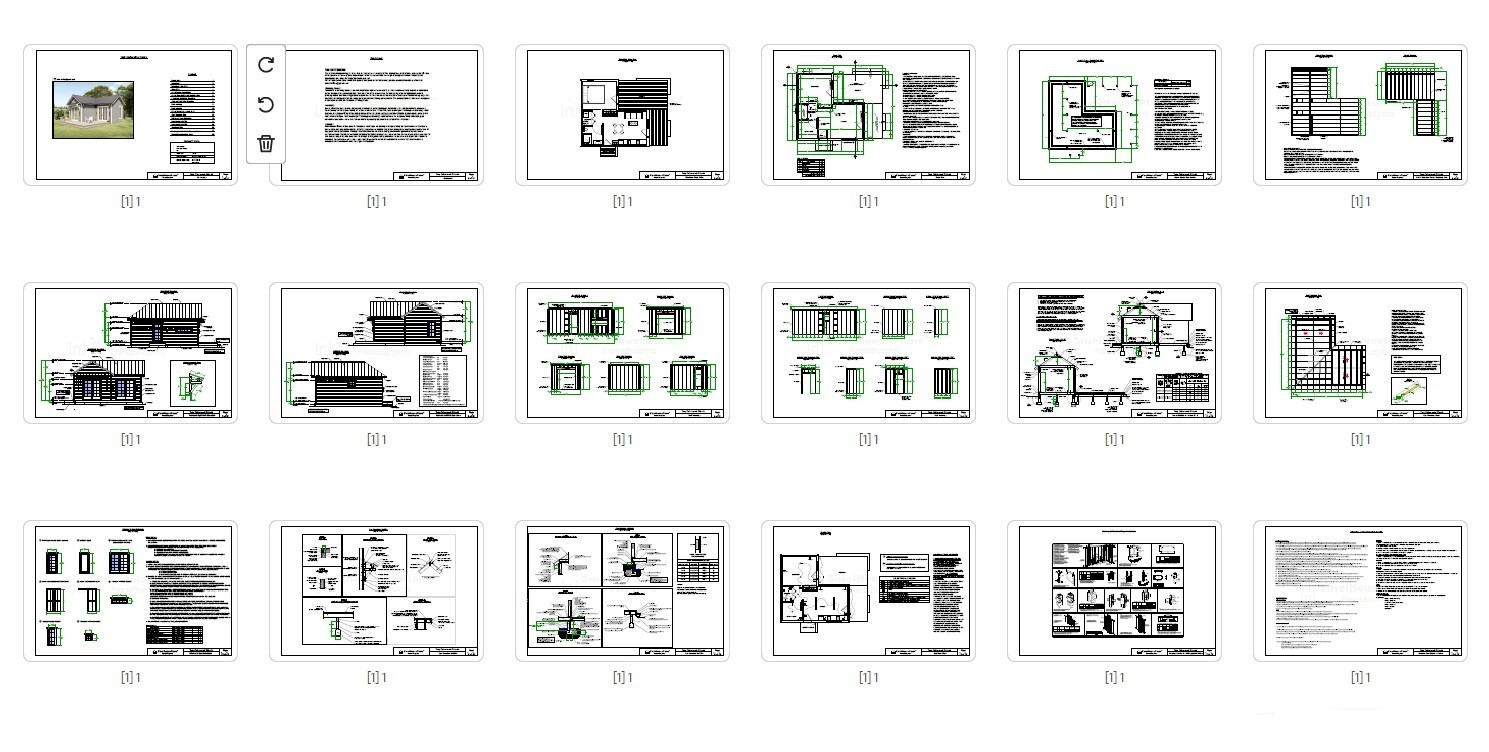 Cabin/Tiny Home Plan, 628 SF. Cottage Style House Blueprints