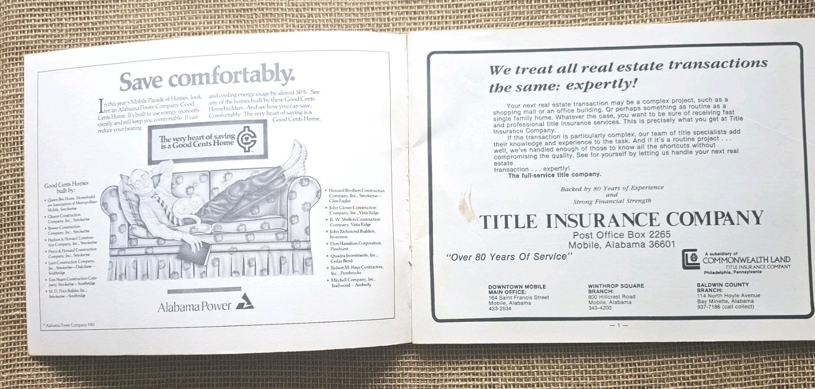 1983 Parade Of Homes Mobile Al Home Builders Ass. House Plans Book