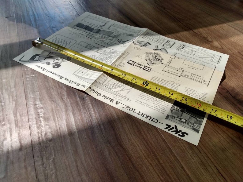 MCM Basement Rec Room Bar Building Plans DIY Retro Vintage 1950s Skil Chart 102