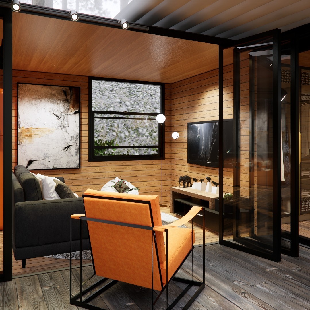 Container house plans – 1 bedroom – 1 bathroom – Digital PDF File