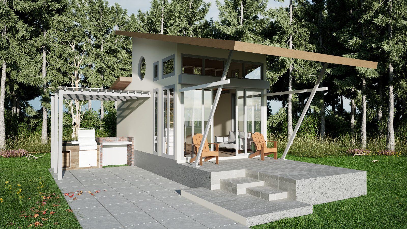 Custom Two Story Cottage House Plan 13’ x 25’ with Images, Free CAD & PDF File