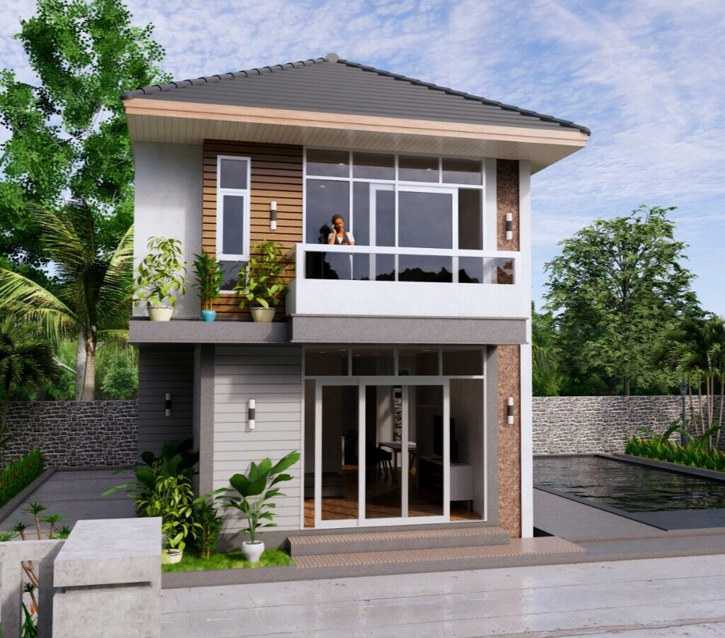 15×35 Feet Small House Plans 4.5×10.8 meter 2 Beds PDF Full Plans (A4 Hard Copy)