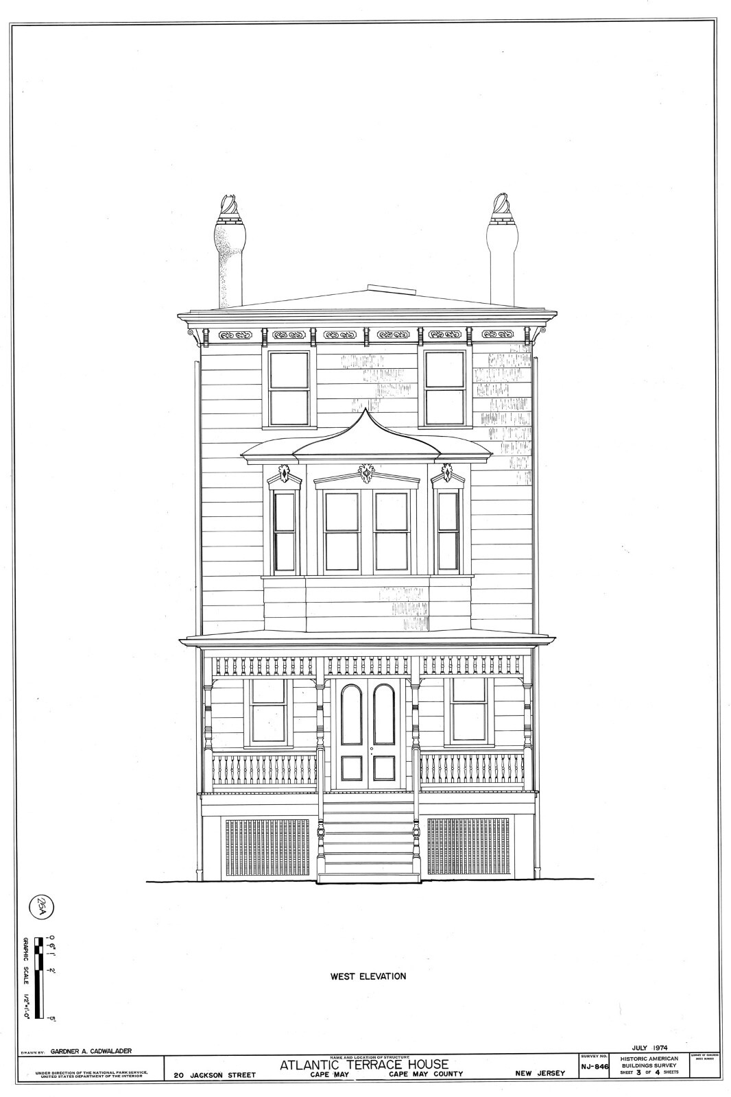 Victorian townhouse architectural drawings, traditional front porch, 8 bedrooms