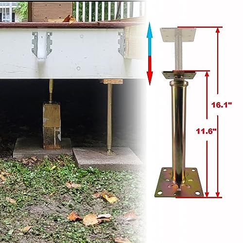 6 PCS House Floor Jacks Post Pole for Leveling, 11″ – 16″ Height
