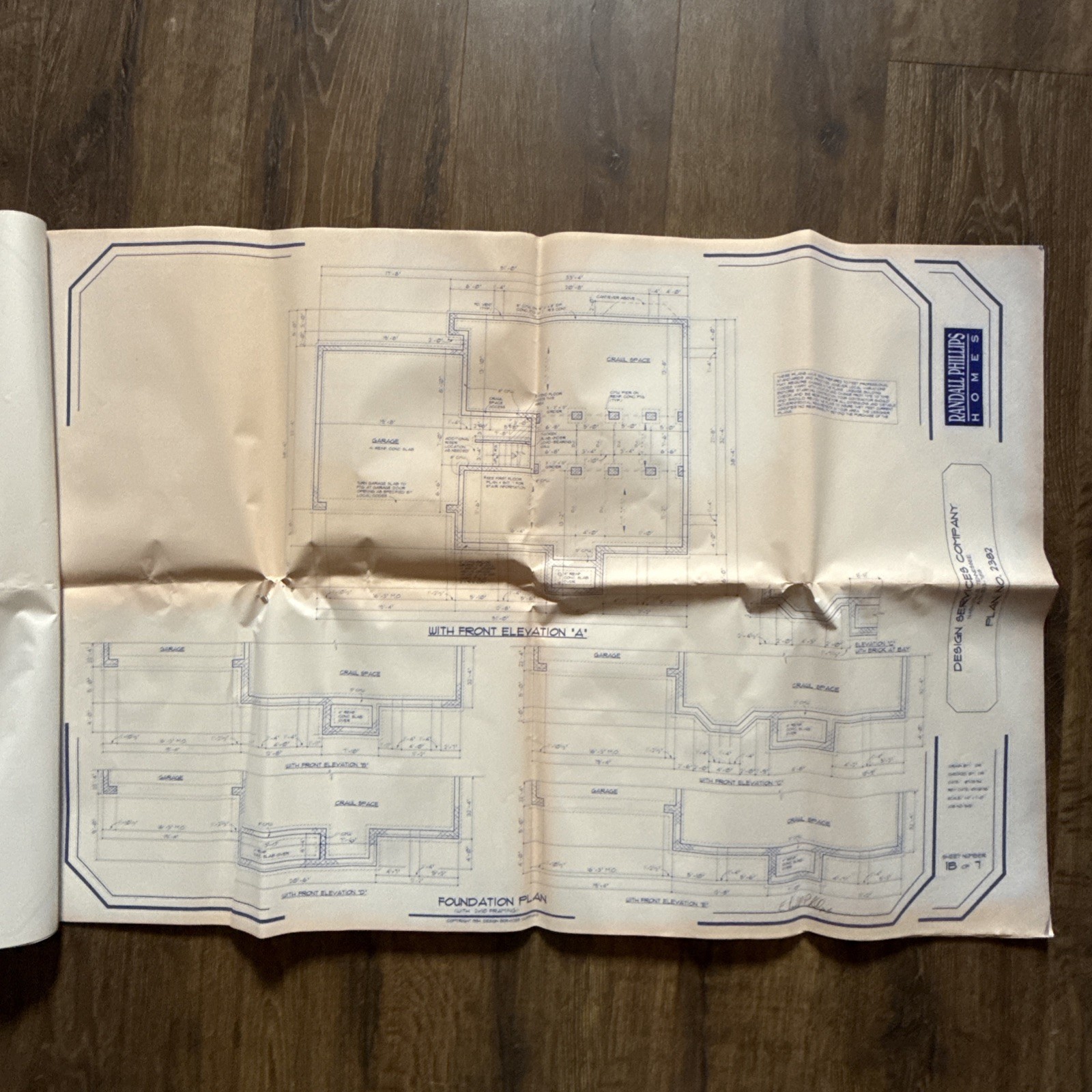 2-Story Colonial Gable-Front House 3 Bed 2.5 Bath 14page ORIGINAL Blueprint 1994