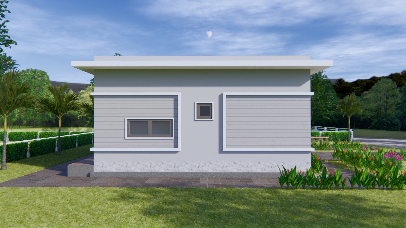 40×27 Feet House Plans 12×8 Meter 3 Beds 2 Baths Flat Roof (A4 Hard Copy)