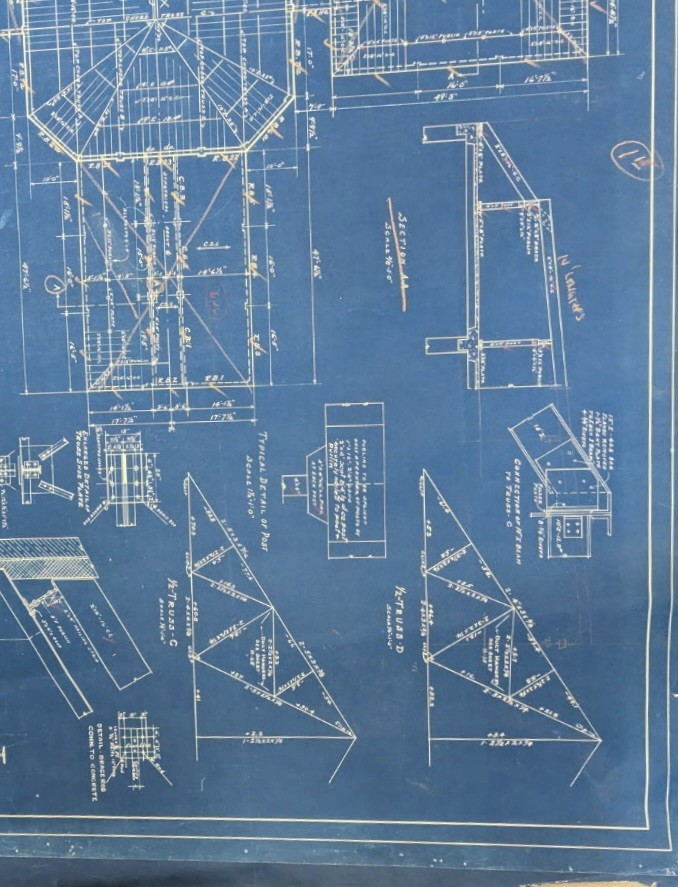 1931 Antique Historic St Elizabeths Insane Asylum Blueprint 42x33in