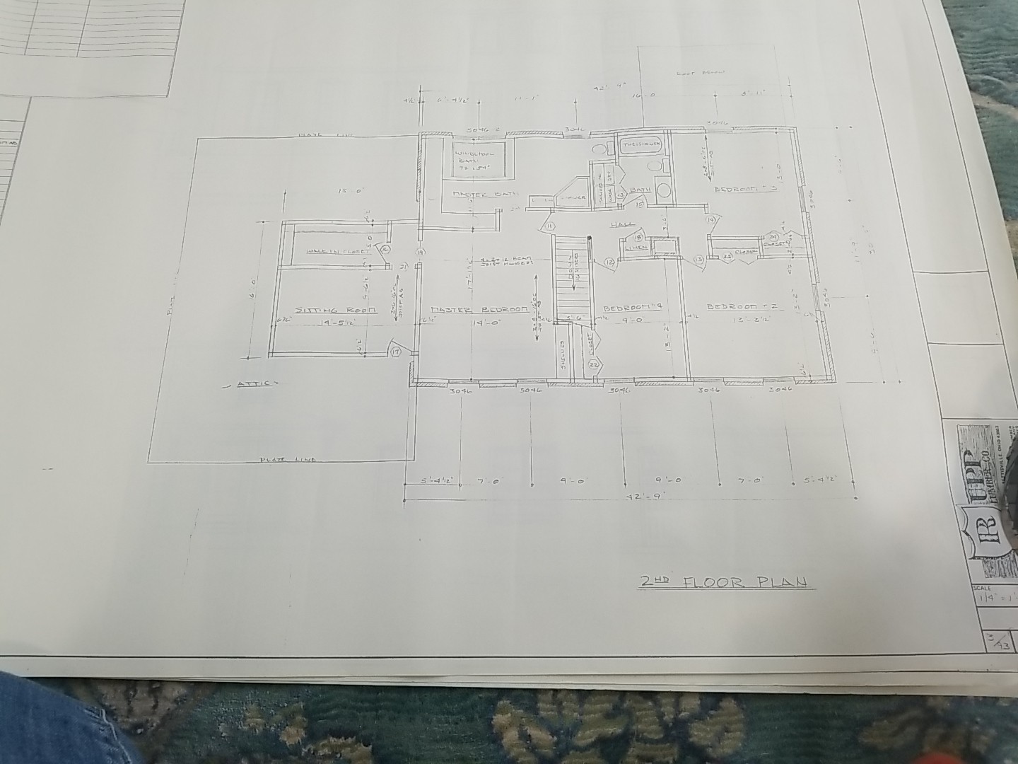 1993 Architectural Plans for 2 Story House,Garage &Porch 3931 Sq Ft