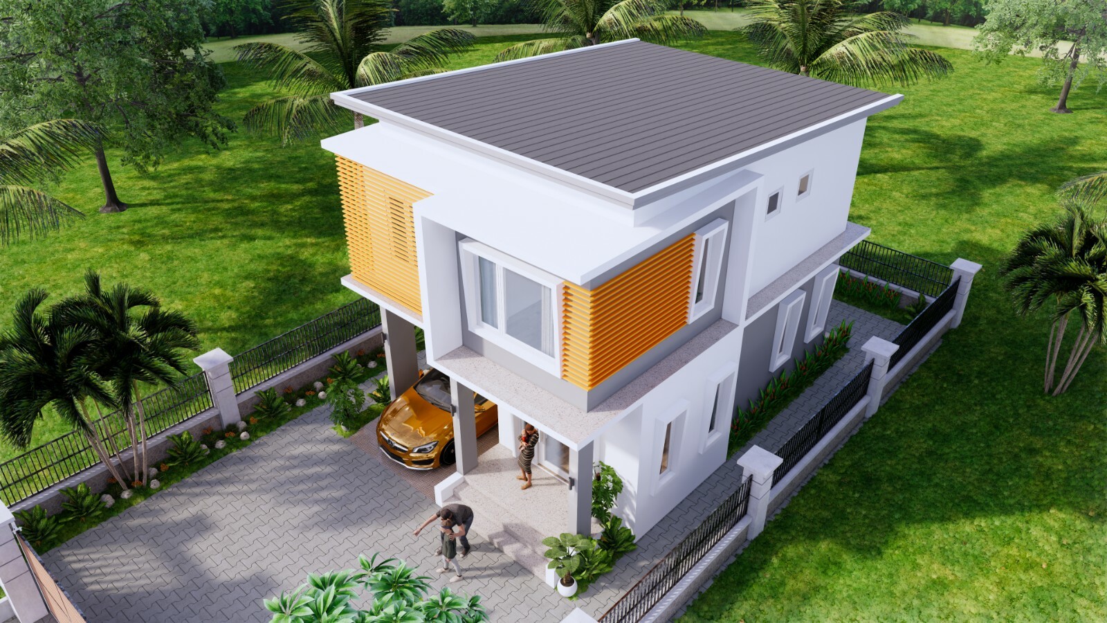 20×30 Feet Small House Design 6×9 Meter 3 Beds 3 Baths Shed Roof (A4 Hard Copy)
