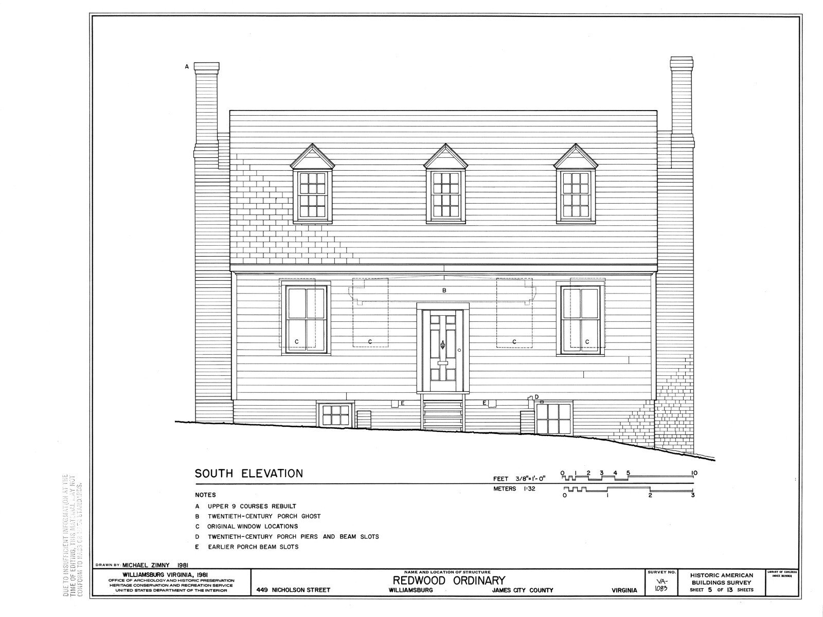 Colonial Williamsburg Timber Framed Cottage – Printed Architectural Plans