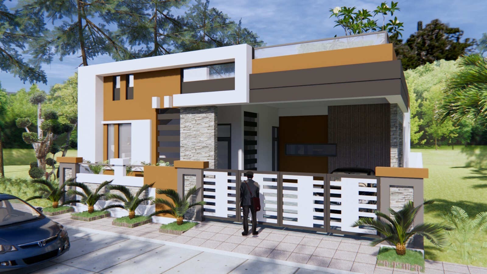 House Plan 40×60 Feet 12×18 Meter 3 Beds 2 Baths Terrace Roof (A4 Hard Copy)