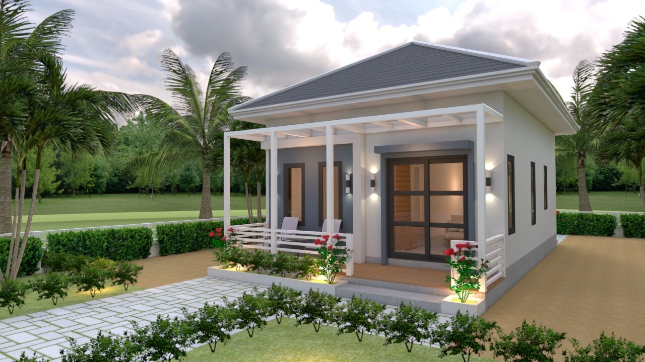 20×26 Feet Tiny House Plans 6×8 Meter 1 Bed 1 Bath Hip Roof (A4 Hard Copy)