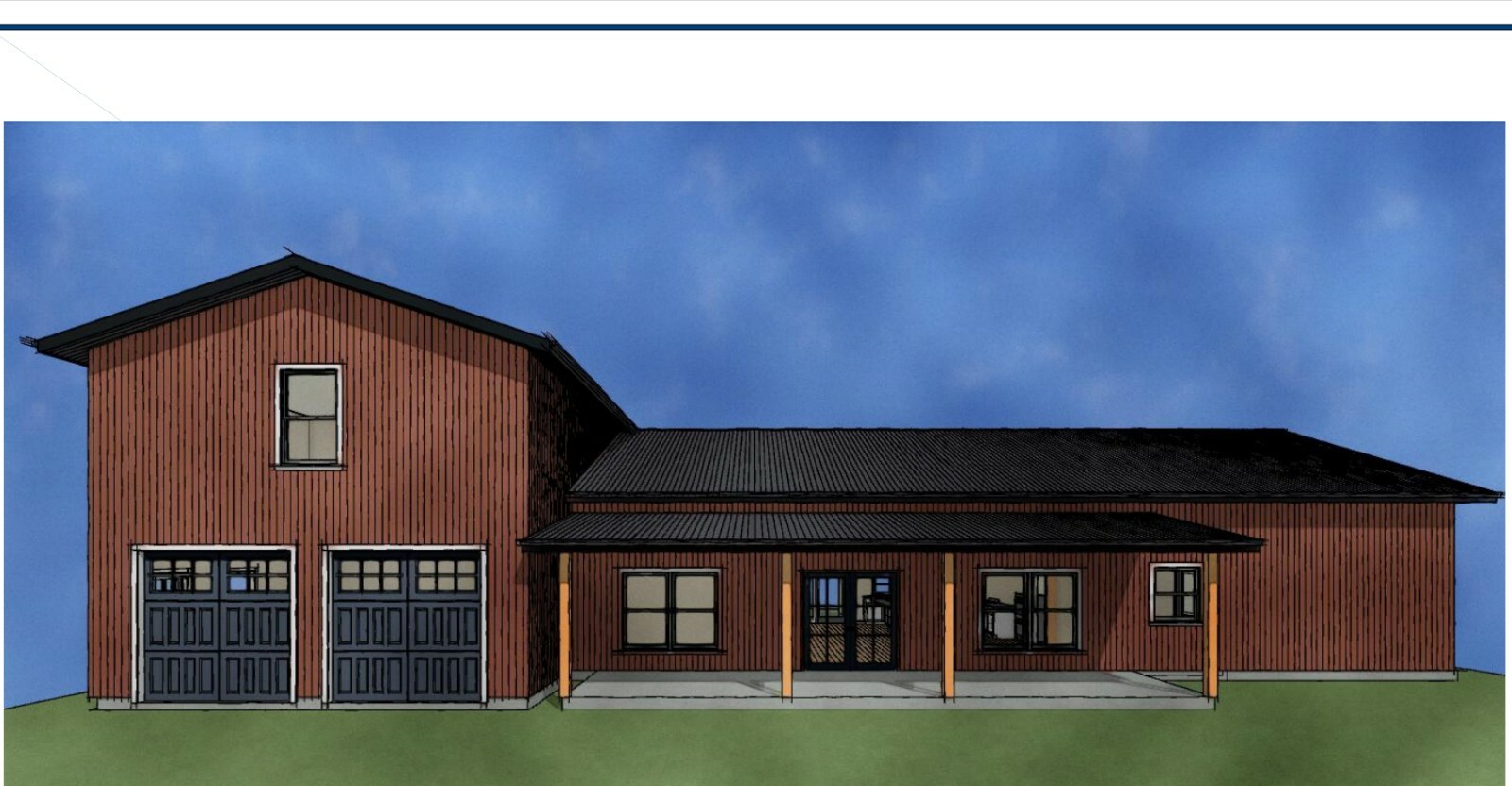 Barndominium Custom House Plans 3842 square feet 1.5 story open floor plan pdf