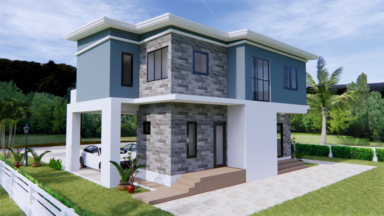 36×26 Feet House Plan 11×8 Meter 3 Beds 2 Baths Shed Roof PDF & (A4 Hard Copy)