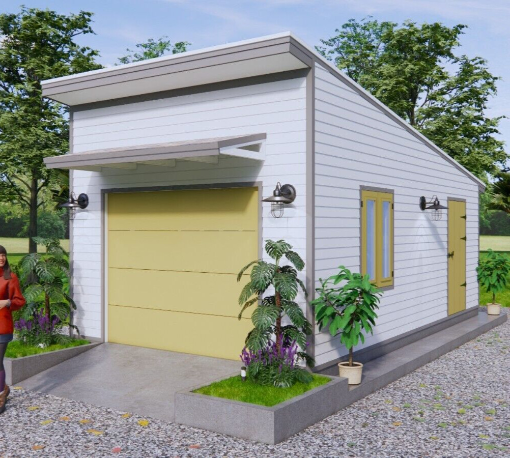 13×23 Garage Shed Roof 4×7 Meter 1 Car Shed Plan PDF Plans (A4 Hard Copy)