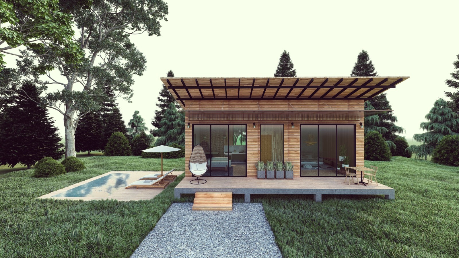 20′ x 30′ Custom Tiny home House Plan with 3D images