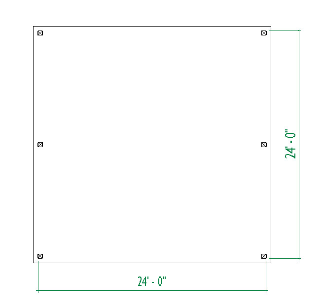 Modern Wood Carport plan 24’x24’ Pavilion Detailed Blueprints